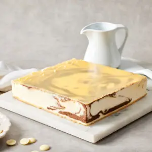 עוגת גבינה ושוקולד לבן זכוכית